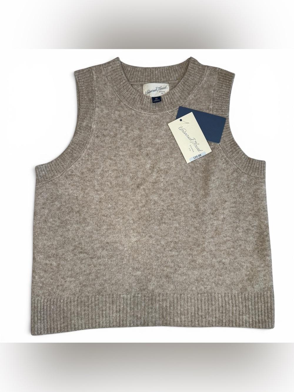 NWT Universal Thread Women’s XS Tan Sweater Vest Cozy Layering
